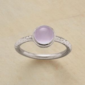 Rose quartz cabochon ring from Sundance